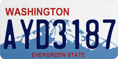 WA license plate AYD3187