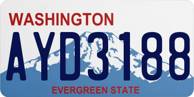 WA license plate AYD3188