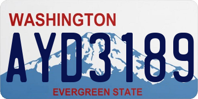 WA license plate AYD3189