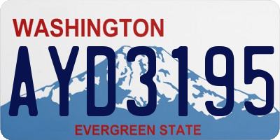WA license plate AYD3195
