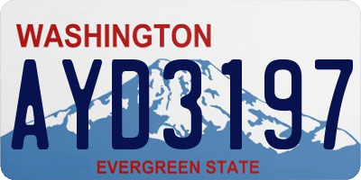 WA license plate AYD3197