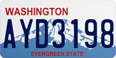 WA license plate AYD3198