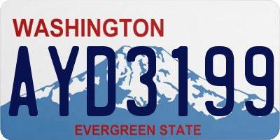 WA license plate AYD3199