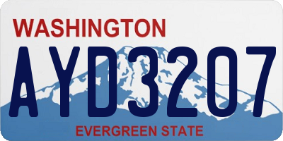 WA license plate AYD3207