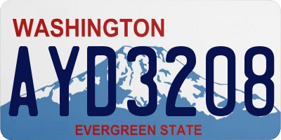 WA license plate AYD3208