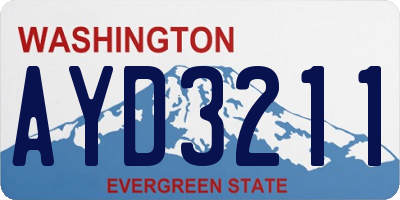WA license plate AYD3211