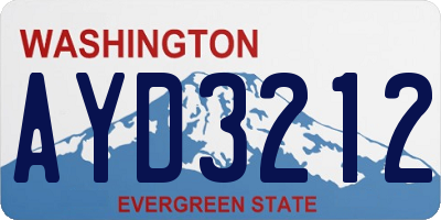 WA license plate AYD3212