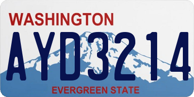 WA license plate AYD3214