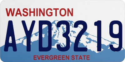 WA license plate AYD3219