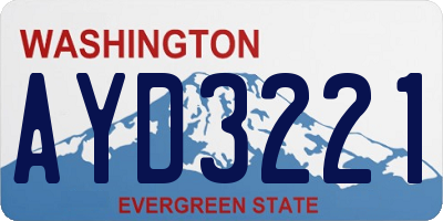 WA license plate AYD3221