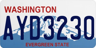 WA license plate AYD3230
