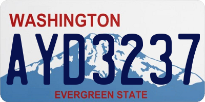 WA license plate AYD3237