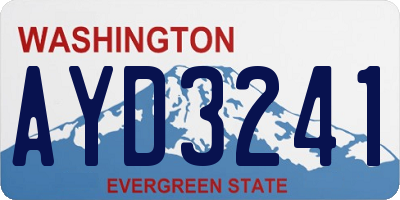 WA license plate AYD3241