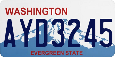 WA license plate AYD3245
