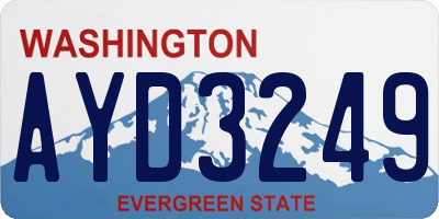 WA license plate AYD3249