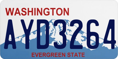 WA license plate AYD3264