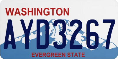 WA license plate AYD3267