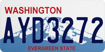 WA license plate AYD3272