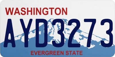 WA license plate AYD3273