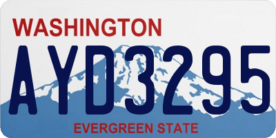 WA license plate AYD3295