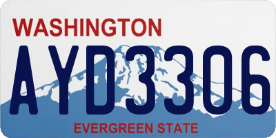 WA license plate AYD3306