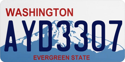 WA license plate AYD3307