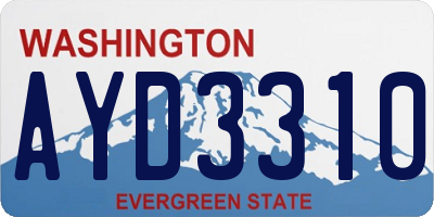 WA license plate AYD3310