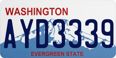WA license plate AYD3339