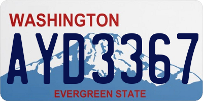 WA license plate AYD3367