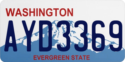 WA license plate AYD3369