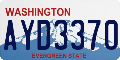 WA license plate AYD3370