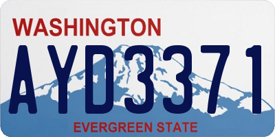 WA license plate AYD3371