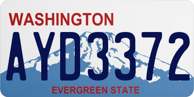WA license plate AYD3372