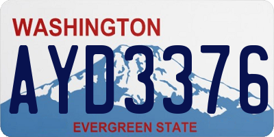 WA license plate AYD3376