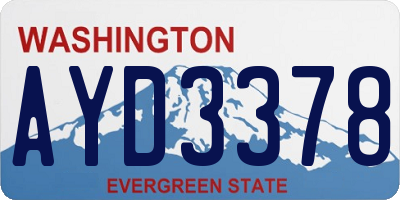 WA license plate AYD3378