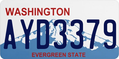 WA license plate AYD3379