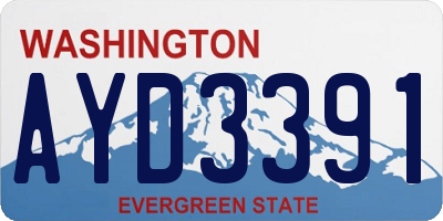 WA license plate AYD3391