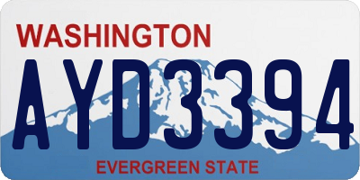 WA license plate AYD3394