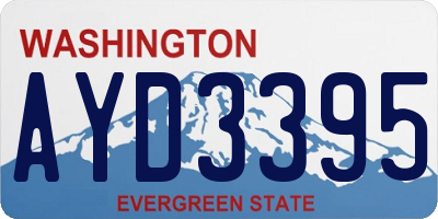 WA license plate AYD3395