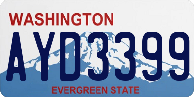 WA license plate AYD3399