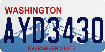 WA license plate AYD3430