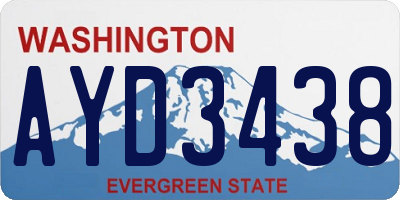 WA license plate AYD3438