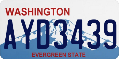WA license plate AYD3439