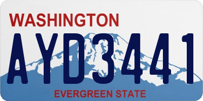 WA license plate AYD3441