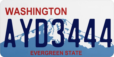 WA license plate AYD3444