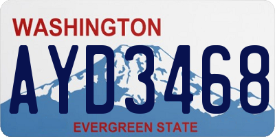 WA license plate AYD3468