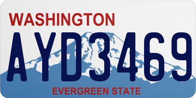 WA license plate AYD3469