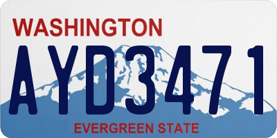 WA license plate AYD3471