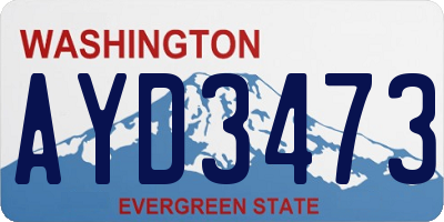 WA license plate AYD3473