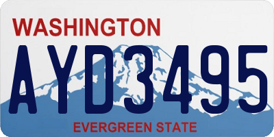 WA license plate AYD3495